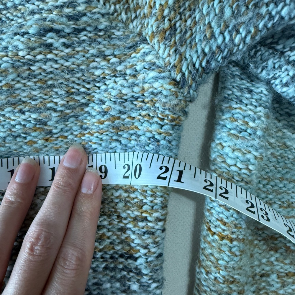 Prana Wool‎ Blend Shawl Collar Knit Sweater Blue Small Cozy Gorpcore Grandpa - Picture 10 of 10